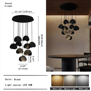 Elor Contemporary Wood Multi Light Pendant Seus Lighting