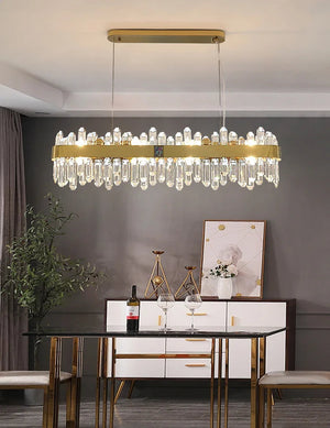 Elune Rectangular Dining Chandelier Seus Lighting
