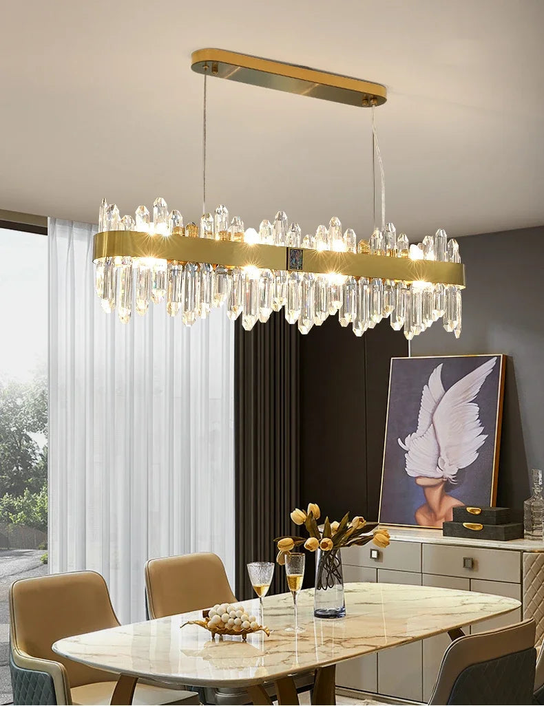 Elune Rectangular Dining Chandelier Seus Lighting