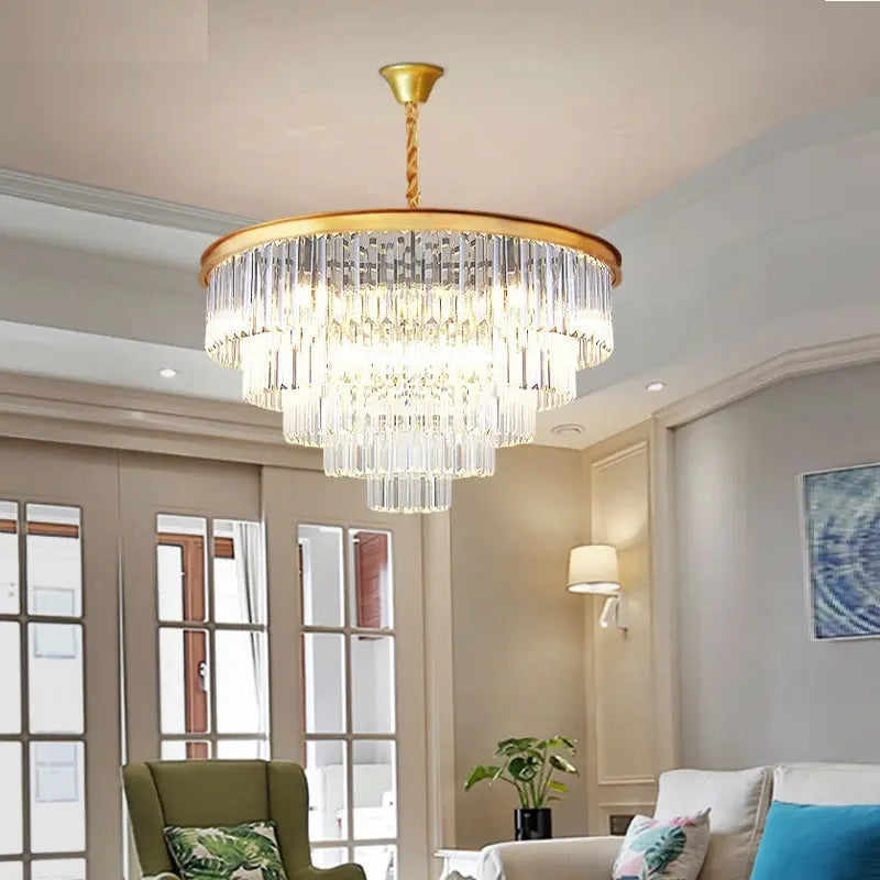 Emma Rustic Crystal Chandelier Seus Lighting