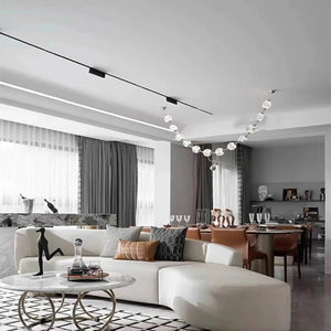 Esle Modern Pearl Necklace Chandelier Seus Lighting