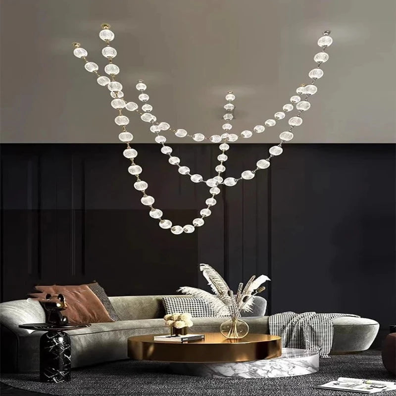 Esle Modern Pearl Necklace Chandelier Seus Lighting