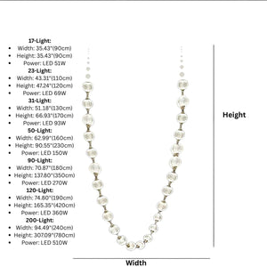 Esle Modern Pearl Necklace Chandelier Seus Lighting