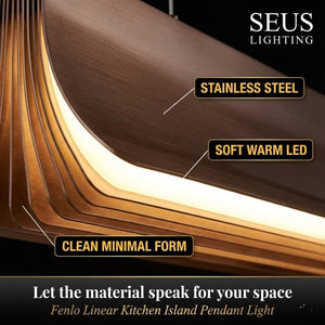 Fenlo Linear Kitchen Island Pendant Light Seus Lighting