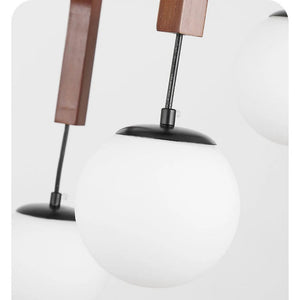 Fia Minimalist Wooden Pendant Chandelier Light Seus Lighting