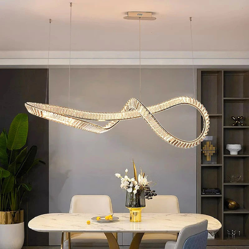 Gaia Kitchen Crystal Chandelier Seus Lighting