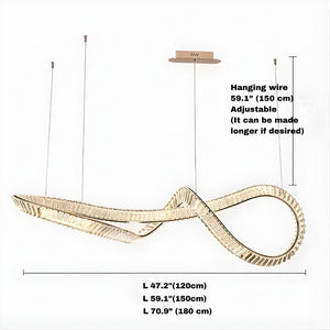 Gaia Kitchen Crystal Chandelier Seus Lighting