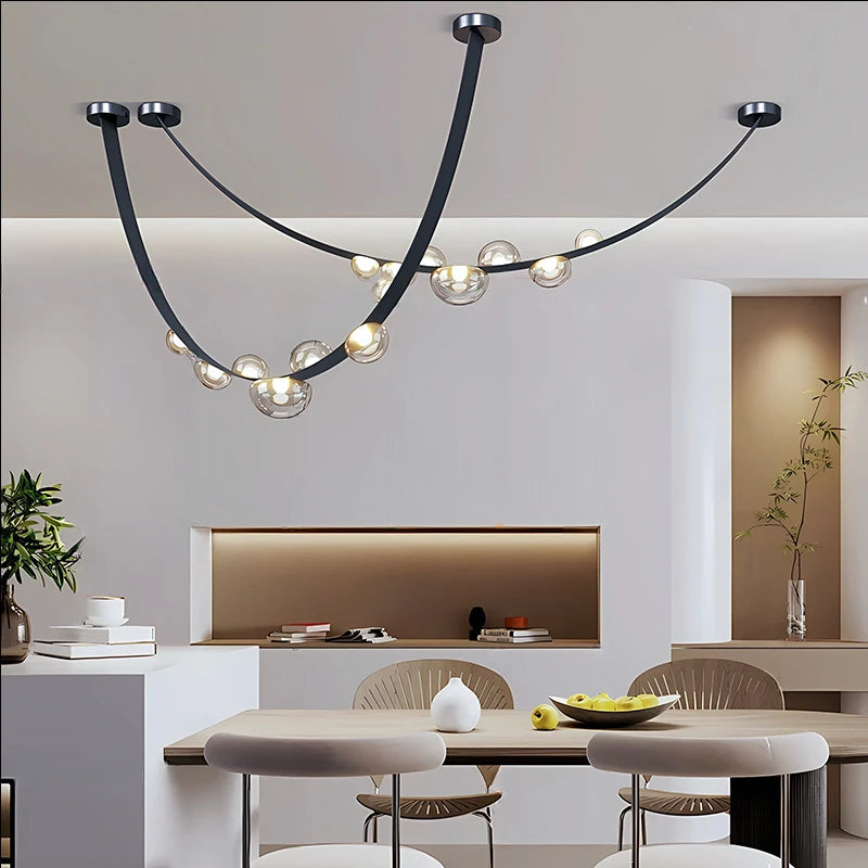 Gelman Modern Belt Chandelier Seus Lighting