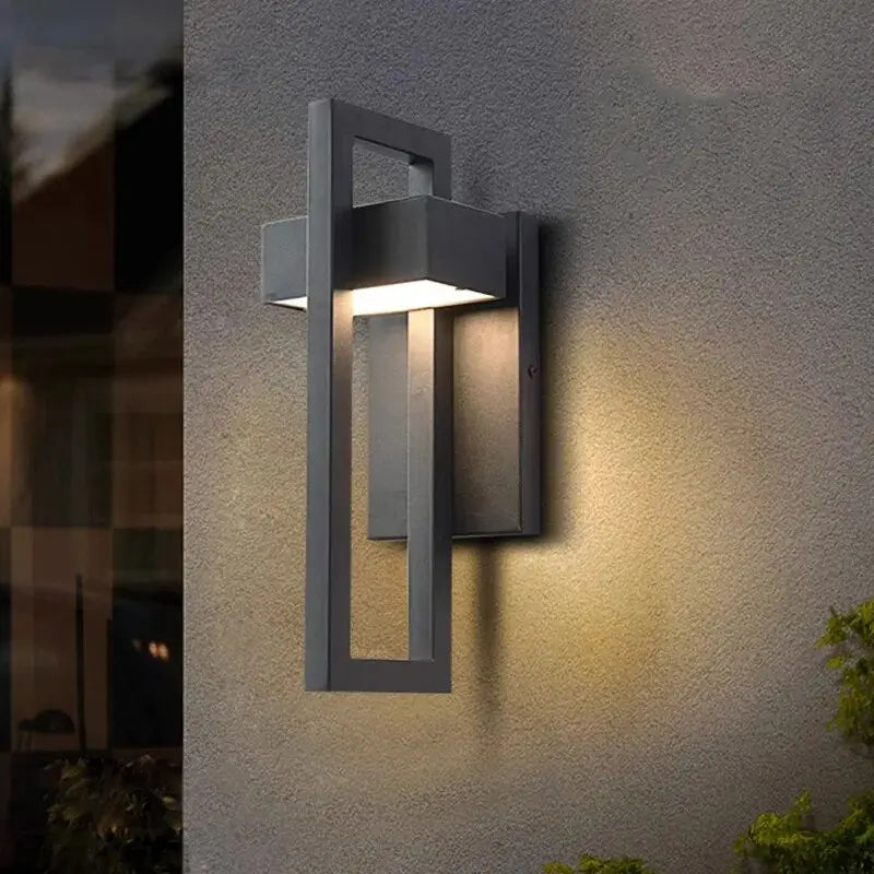 Geometric Outdoor Wall Mount Light Fixture Seus Lighting