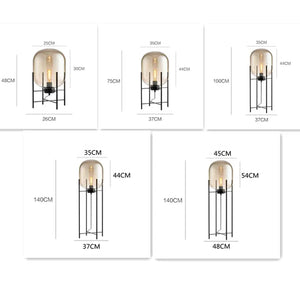 Glowlia Glass Shade Floor Lamp Seus Lighting