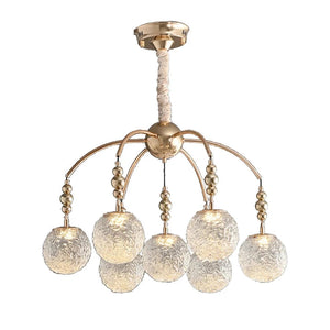 Gold Bubble Glass Pendant Light - Flush Mount Chandelier Seus Lighting