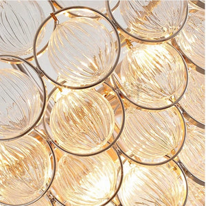 Gold Clear Glass Globe Pendant Light Seus Lighting