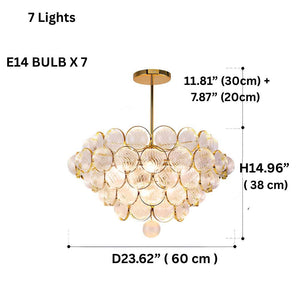 Gold Clear Glass Globe Pendant Light Seus Lighting