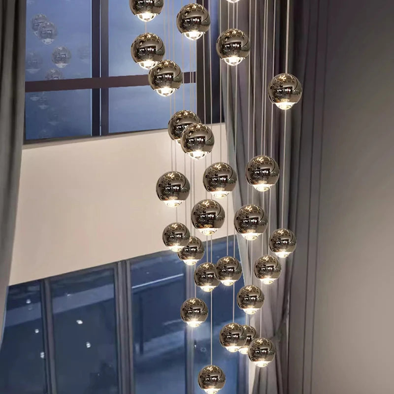Hera Modern Bubble Staircase Chandelier Seus Lighting