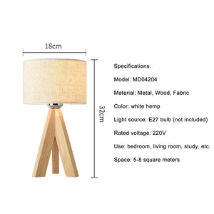 Hugo Wooden Bedside Lamp Seus Lighting