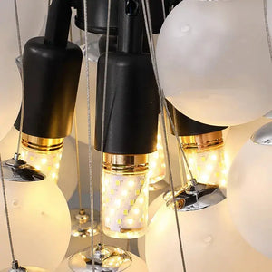 Indoor White Glass Bubble Pendant Ceiling Fixture Seus Lighting
