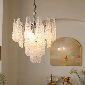 Jia Vintage Glass Water Drop Staircase Chandelier Seus Lighting
