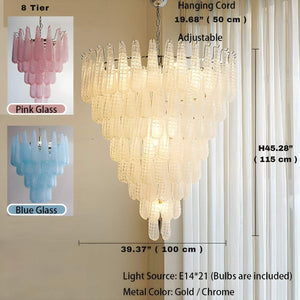 Jia Vintage Glass Water Drop Staircase Chandelier Seus Lighting
