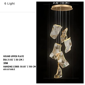Jonas Postmodern Style Staircase Pendant Chandelier Light Seus Lighting