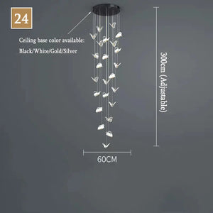 Juli Art Deco Stairwell Led Chandelier - Chandeliers