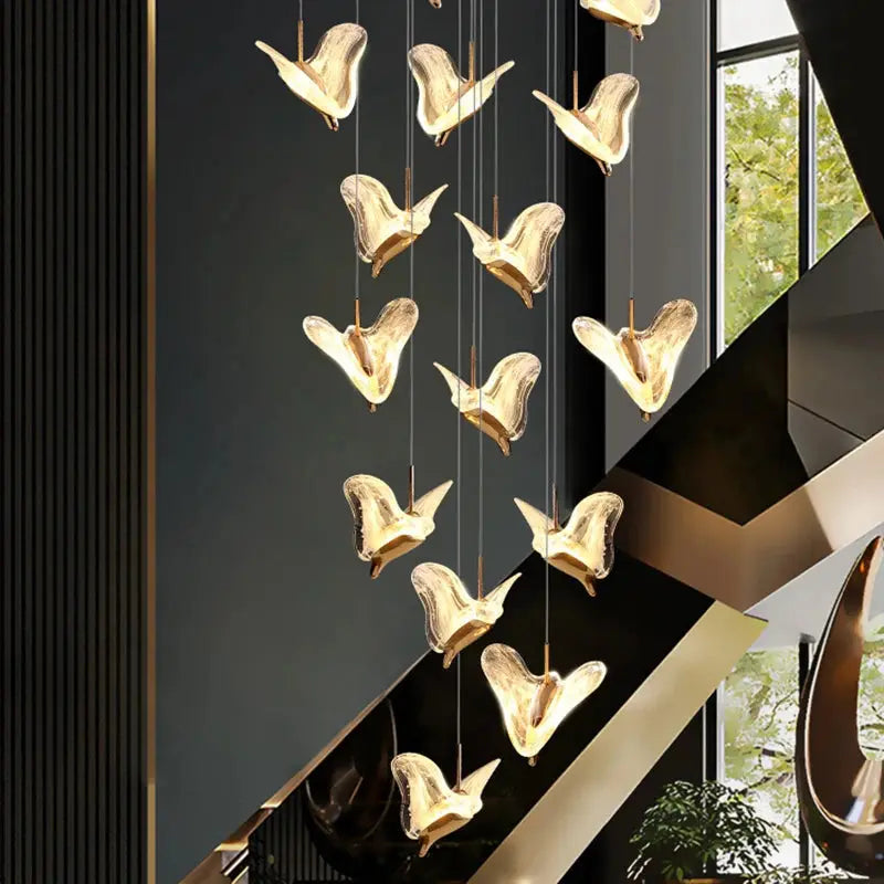 Juli Art Deco Stairwell Led Chandelier Seus Lighting