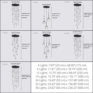 Kely Drop Stairwell Pendant Light Seus Lighting