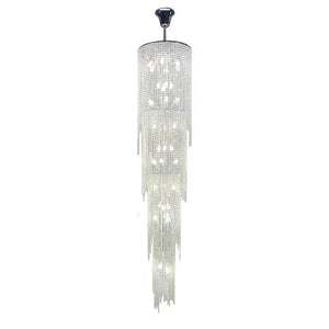 Kyra Real Crystal Staircase Chandelier Seus Lighting