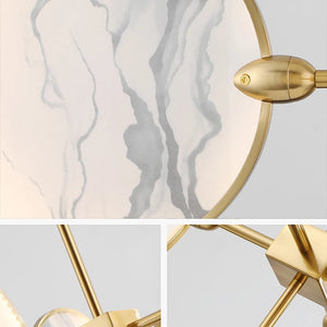 Lesley Modern Art Glass Disc Chandelier Seus Lighting