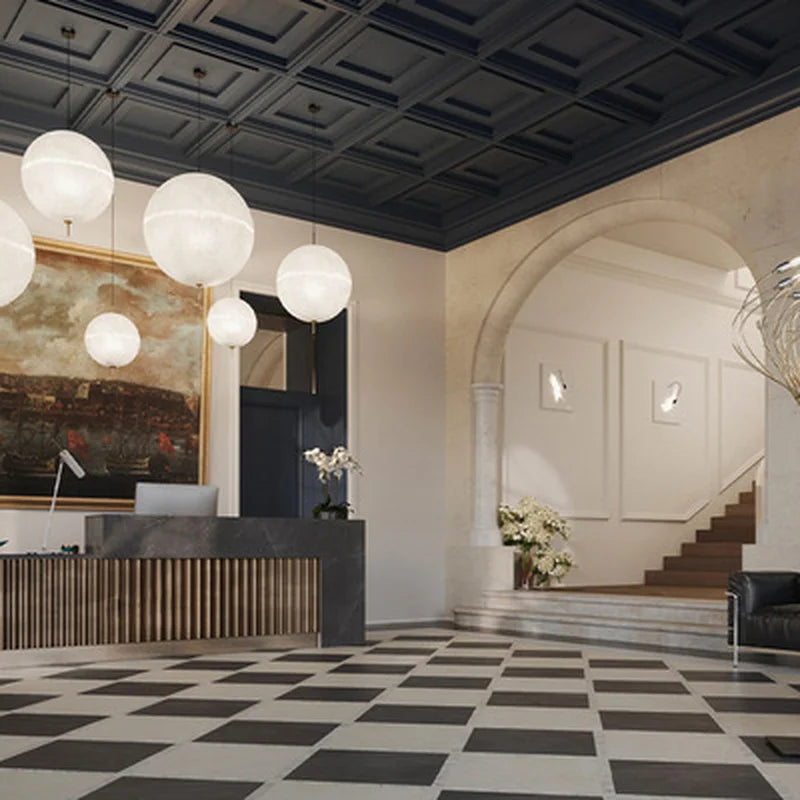 Lissa Copper Sphere Pendant Lamp Chandelier Seus Lighting