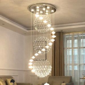Lonas Large Foyer Crystal Chandelier Seus Lighting