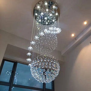 Lonas Large Foyer Crystal Chandelier Seus Lighting