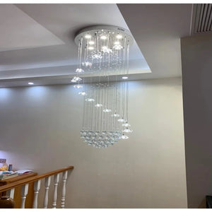 Lonas Large Foyer Crystal Chandelier Seus Lighting