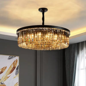 Lucinda Black Crystal Chandelier Seus Lighting
