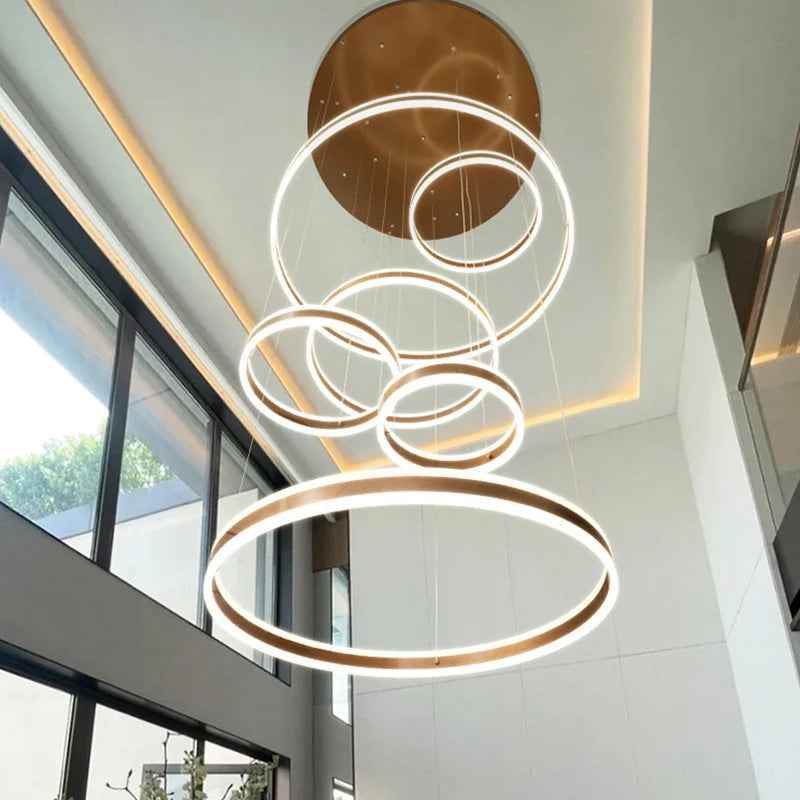 Lucy Modern Staircase Chandelier  Seus Lighting