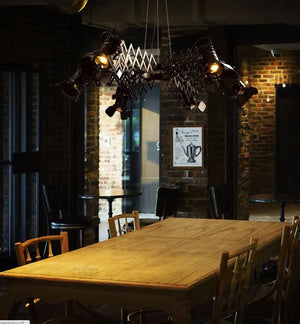 Lustra Black Industrial Chandelier Seus Lighting