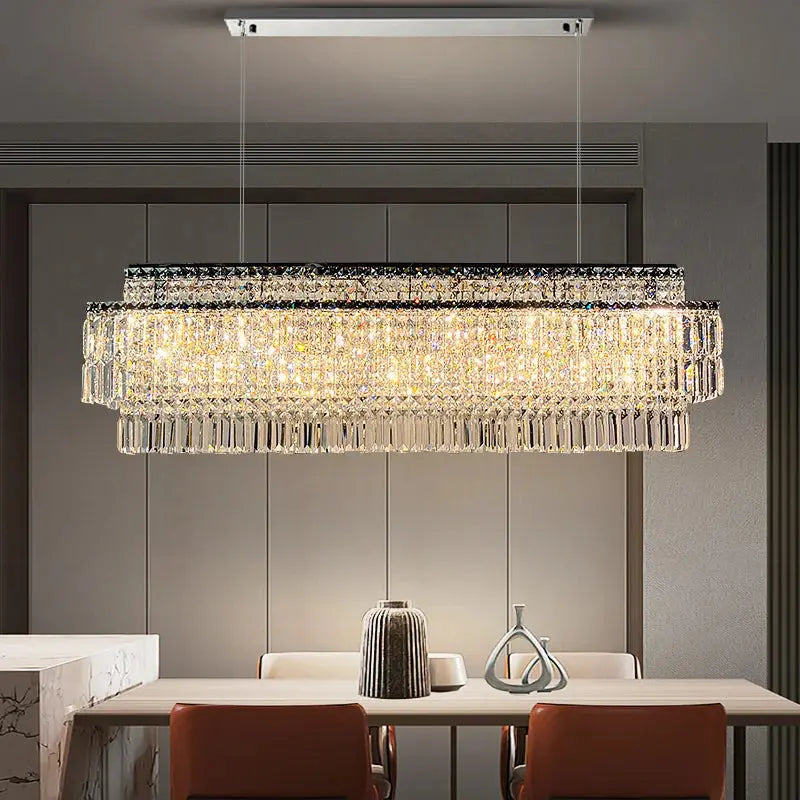 Luxury Linear Krsystal Chandelier Seus Lighting