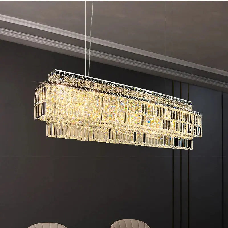 Luxury Linear Krsystal Chandelier Seus Lighting