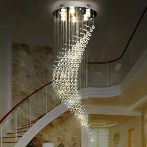 Luxury Raindrop Crystal Chandelier for Staircase and Foyer - Chandeliers