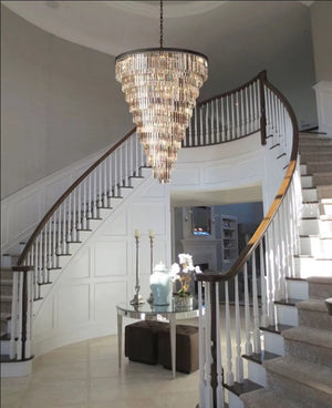 Luxury Tiered Crystal Chandelier for Foyer Seus Lighting