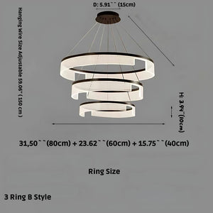 Mae Led Ring Chandelier Seus Lighting