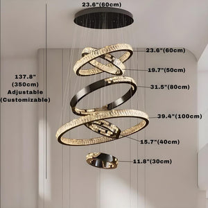 Malen Multi Ring Pendant Light Seus Lighting