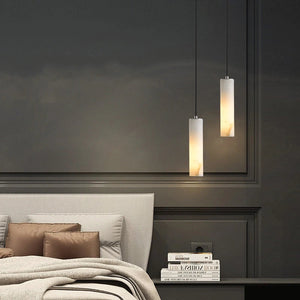 Marble Tube Chandelier for Living Room & Foyer Seus Lighting