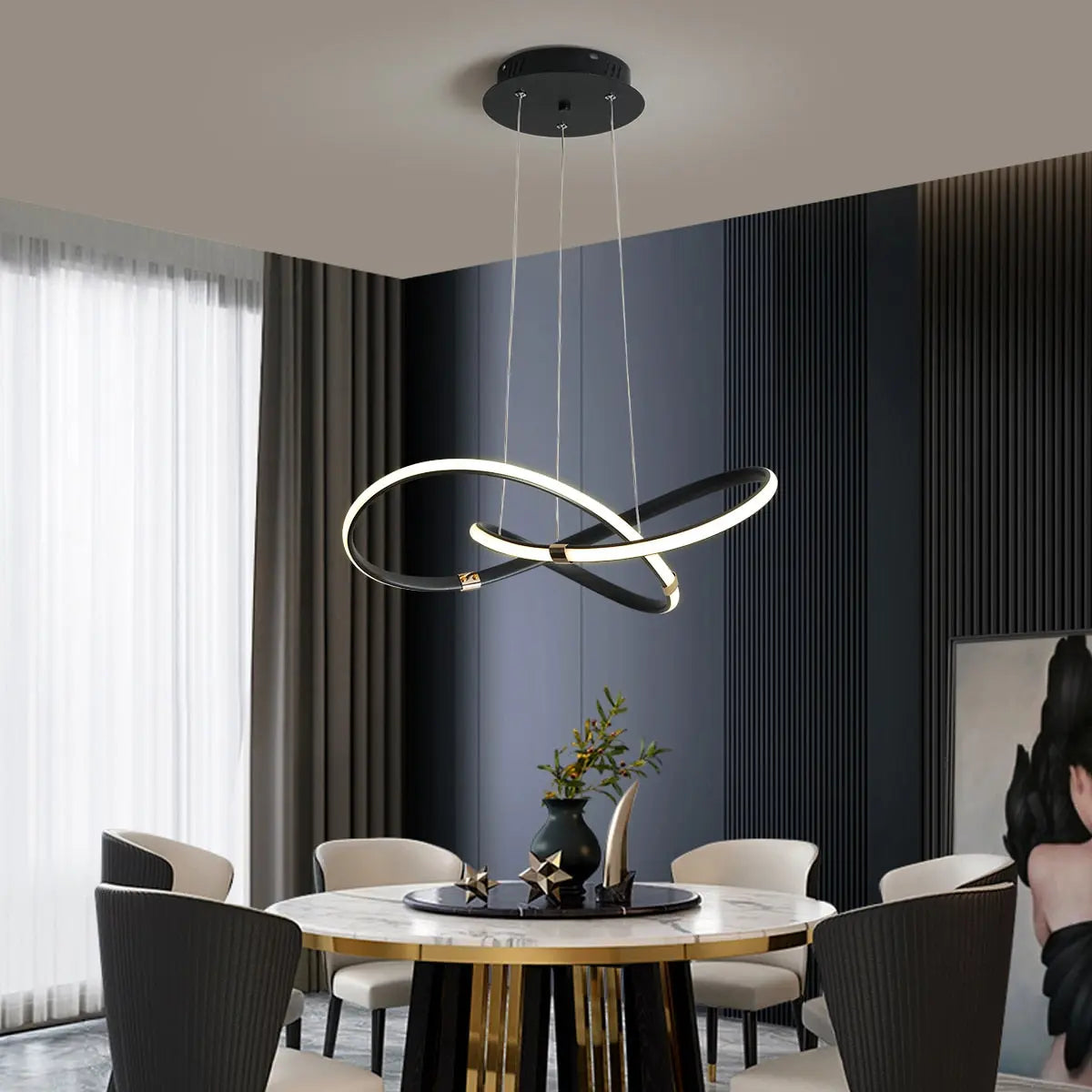 Marion Small Black Chandeliers Seus Lighting