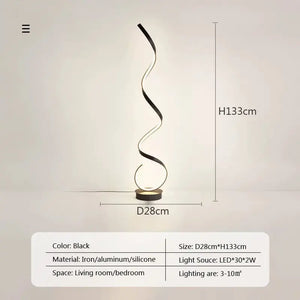 Marya LED Wavy Floor Lamp Seus Lighting