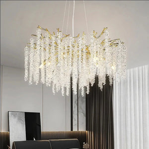 Mia Luxury Round Branch Crystal Ceiling Chandelier Seus Lighting
