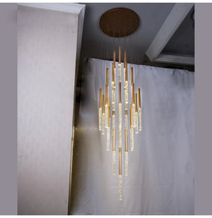 Mina Crystal Entryway Light Fixtures High Ceiling Seus Lighting