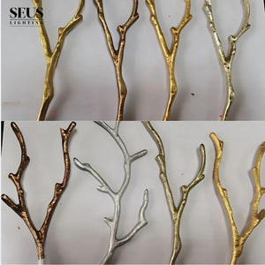 Minas Dimmable Rustic Tree Branch Chandelier Seus Lighting