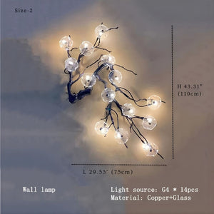 Minas Tree Branch Wall Sconce Seus Lighting