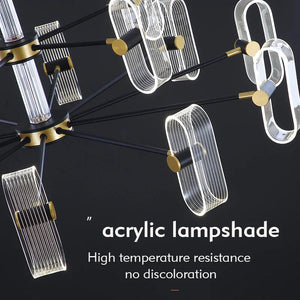 Modern Acrylic Led Chandelier with Remote Control Seus Lighting