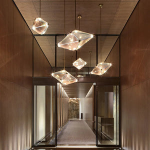 Modern Angular Diamond Style LED Pendant Light Seus Lighting